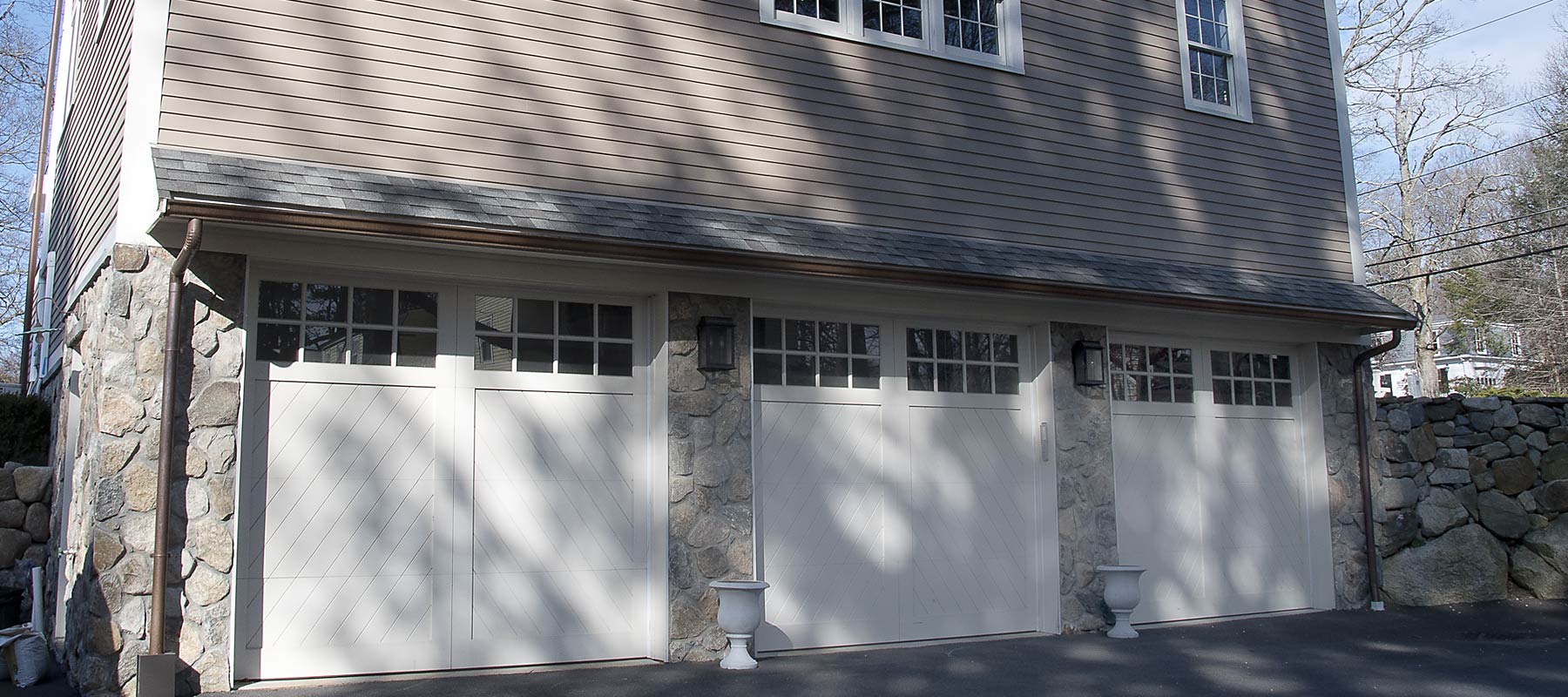 triple Garage door intallation, sudbury, ma